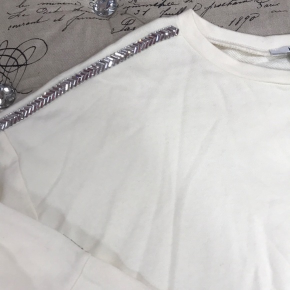 Bar III Shine Stripe Sweatshirt - Picture 2 of 7